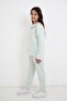 Girl's Two-Thread Tracksuit Set with Collar Detail - 4