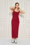 Women's U-Neck Sleeveless Slit Cotton Midi Dress - 4