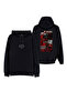 Scales Printed Black Hooded Sweatshirt Hoodie