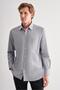 Black Hard Collar Long Sleeve Pocket Comfort Fit Classic Shirt 1004255163