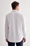 White Hard Collar Long Sleeve Pocket Comfort Fit Classic Shirt 1004255164 - 5