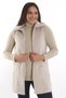 Trend42Plus Plus Size Beige Fur Vest with Zipper and Pocket Detail - 4