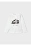Truck Printed Cream Color Crew Neck Long Sleeve 100% Cotton Boys' T-Shirt |   4-10 Years Old