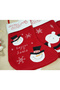 Gift stocking, Flippy, with snowman pattern, red, size 20x40 cm, textile, interior - 4