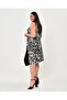 Women's Plus Size Gray, Leopard Print Suspender Dress 65N17141 - 8