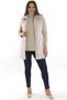 Trend42Plus Plus Size Beige Fur Vest with Zipper and Pocket Detail - 3