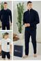 Kly 5046 Men's Cotton Tracksuit Pajama Shorts Set 6-Piece Boxed Dowry Set