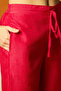 Silk Blend Solid Embroidered Flared Set with Dupatta - 5