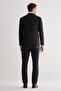 Black Swallow Collar Striped 6 Drop Slim Fit Full Lining Flexible Suit 1001255156 - 5