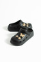 Sara Women's Butterfly Detail Accessory Beach Antibacterial Flat Sabo - 3