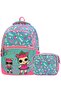 Girl's Primary School Orthopedic Lolb 2-Piece Bag Set with 4 Compartments, Water Bottle Compartment and Nutrition Set 579