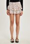 Women's Slim Fit Slim Fit Pleated Printed Mini Skirt