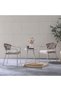Vitara 2+1 Balcony Set | All Weather 3-Piece Bistro Set with Coffee Table | Modern Outdoor Furniture - 8
