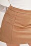 A-Line High Waist Mink Suede Mini Skirt - 5