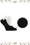 Women's Cotton Stitch-Free Invisible Non-Slip Heel Silicone Ballerina Socks Black 6-Pack - 3
