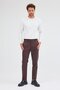 Milky Brown Side Pocket Straight Leg Cotton Slim Fit Chino Casual Trousers 1003255155 - 6