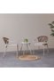 Vitara 2+1 Balcony Set | All Weather 3-Piece Bistro Set with Coffee Table | Modern Outdoor Furniture