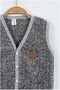 Baby Plush Vest with Teddy Bear Emblem on the Front with Velcro Fasteners - 2