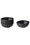 4 Pieces Bowl 14 cm Snack Bowl Snack Bowl Set Toughened Glass Black