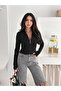 Women's Zippered Finger-Detail Blouse - 2
