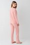 Women's Shirt Pajama Set, Wide Neckline, 50% Modal 50% Cotton - 4