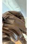 New Season Oversized P&B Model Bomber Women's Leather Jacket - 2