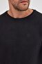 Men's Black Standard Fit Regular Cut Cotton Basic Crew Neck Sweatshirt - 6