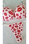 Lip Patterned Bra Set - 2