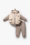 3-Piece Unisex Baby Set with Hooded Vest 8173 - 5