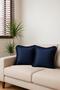 Ruffled Blue Throw Pillow Cover Decorative Bohemian Soft Sofa Back Cushion Gift Christmas 45X45