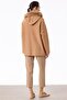 Fur Collared Knitwear Cardigan Camel - 4
