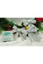 Christmas Tree Bow, Polyester, 10 cm, DANEX, Silver - 4