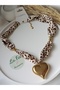 Steel Heart Leopard Pattern Bandana Necklace Kerchief Necklace Women's Necklace Valentine's Day Gift - 2