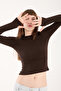 Women's Long Sleeve Fingerless Basic Bodysuit – Black, White, Burgundy, Navy Blue, Grey – S m L XL - 6