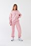Unisex Oversize Tracksuit Set Basic Pink – Crew Neck, Elasticated Legs, 3-Thread Fleece - 7