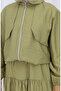Double Suit with Elastic Sleeves and Zipper 0129-20 Henna Green - 5
