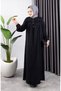 Half Buttoned Viscose Dress 7103-08 Navy Blue - 2