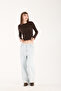 Women's Long Sleeve Fingerless Basic Bodysuit – Black, White, Burgundy, Navy Blue, Grey – S m L XL - 4