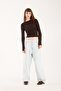 Women's Long Sleeve Fingerless Basic Bodysuit – Black, White, Burgundy, Navy Blue, Grey – S m L XL - 2