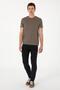 Men's Woven Fabric Slim Fit Anthracite Denim Pants - 3
