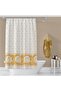 Bathroom Curtain 1X100X200 Single Panel Shower Curtain with Rings Shower Cabin Curtain 4910 White