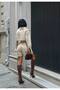 Premium Design Belted Trench Coat Jumpsuit with Shorts - 5
