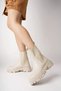 Women's Boots - Thick Sole, Elastic Sides, Water Resistant, Comfortable Wear, Women's Boots, Tan
