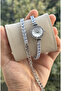 Special Series Wrist-Wrapped Zircon Baguette Stone Elegant Minimal Case Women's Wristwatch - 4