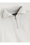 Gray Zippered Stand Collar Men's Thick Sweatshirt - 6