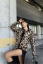 Leopard Patterned Crew Neck Knitwear Cardigan Aw25Hi0040 - 4
