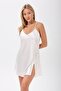 Stone Detailed Satin Nightgown - Snake Figured |   9 Color Options