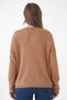 Women's Wide Collar Oversize Brown Knit Sweater 6933 - 3