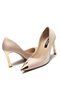 Gold Detail Nubuck Women's Evening Dress Shoes 4035 - 3