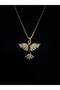 Women's Glitter Wings Gold Necklace - 4